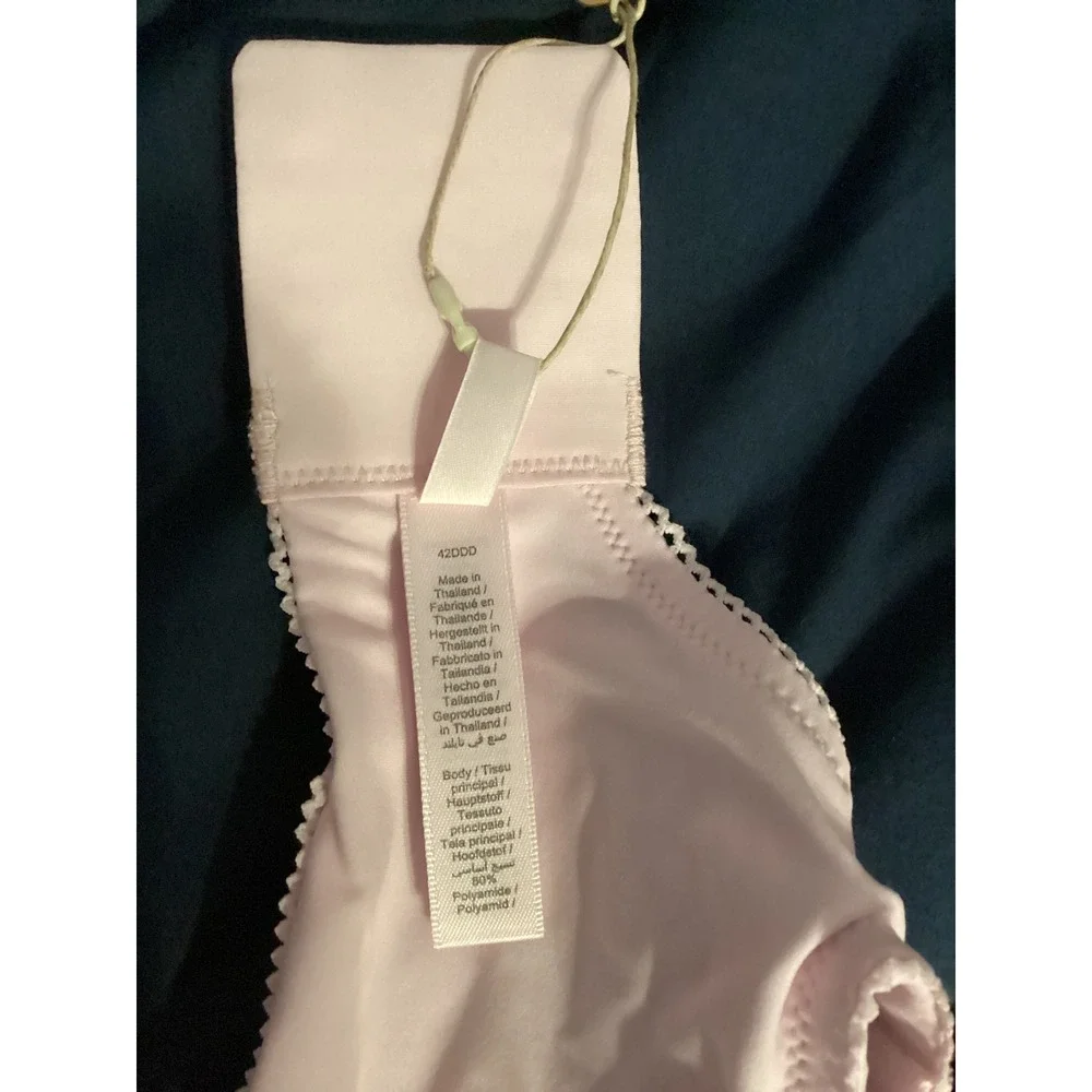 SKIMS Fits Everybody Picot T-Shirt Bra Cherry Blossom Pink 42DDD DM-DEM-8444W